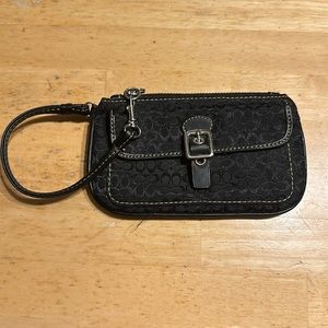 Coach black wristlet